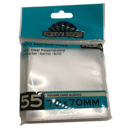Sleeve Kings - Premium Square Card Sleeves (70 x 70 mm, 55 sleeves)