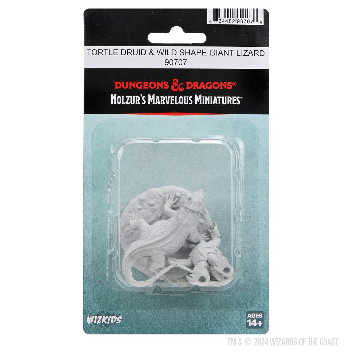 Nolzur's Marvelous Unpainted Miniatures - Tortle Druid & Wild Shape Giant Lizard (90707)