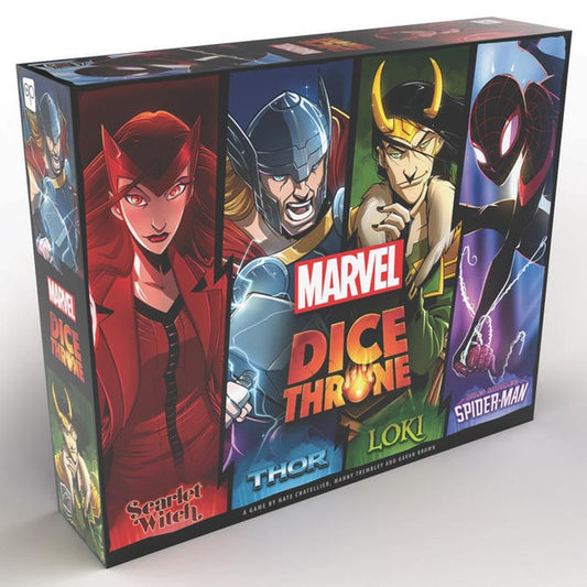 (BSG Certified USED) Dice Throne: Marvel - 4-Hero Box: Scarlet Witch, Thor, Loki & Spider-Man