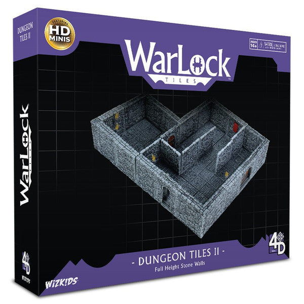 WarLock Tiles - Dungeon Tiles II: Full Height Stone Walls