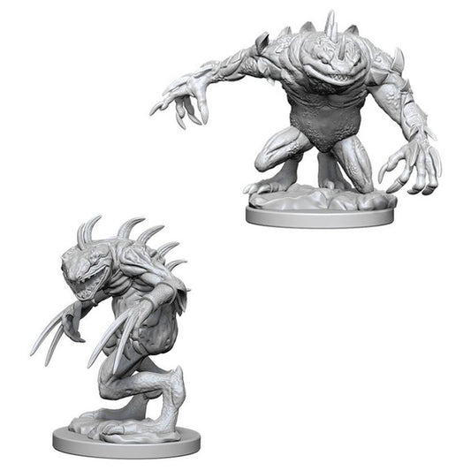 Nolzur's Marvelous Unpainted Miniatures - Grey Slaad & Death Slaad