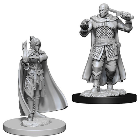 Nolzur's Marvelous Unpainted Miniatures - Human Ranger & Moon Elf Sorcerer