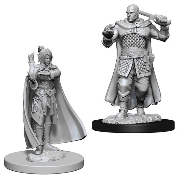 Nolzur's Marvelous Unpainted Miniatures - Human Ranger & Moon Elf Sorcerer