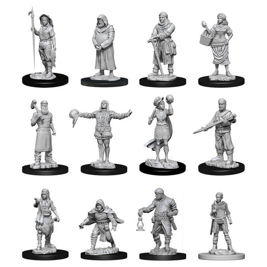 Wizkids: Deep Cuts Unpainted Miniatures - Townspeople & Accessories