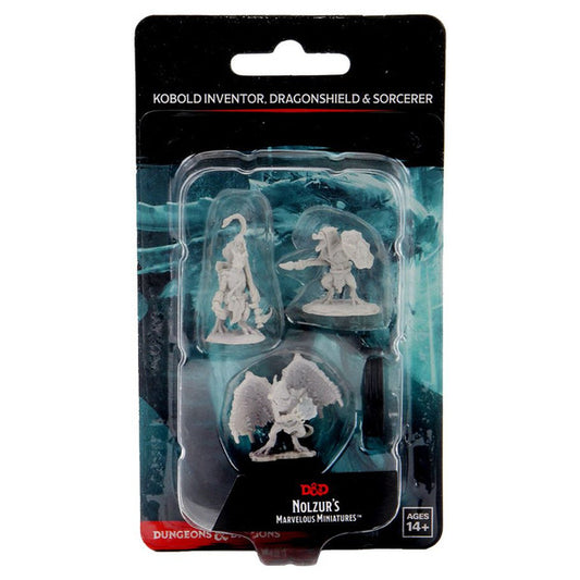 Nolzur's Marvelous Unpainted Miniatures - Kobold Inventor Dragonshield & Sorcerer