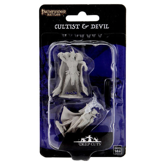 Pathfinder: Deep Cuts Unpainted Miniatures - Cultist & Devil