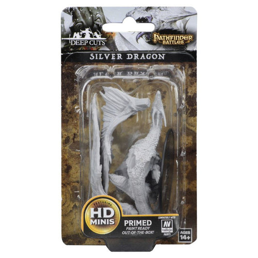 Pathfinder: Deep Cuts Unpainted Miniatures - Silver Dragon