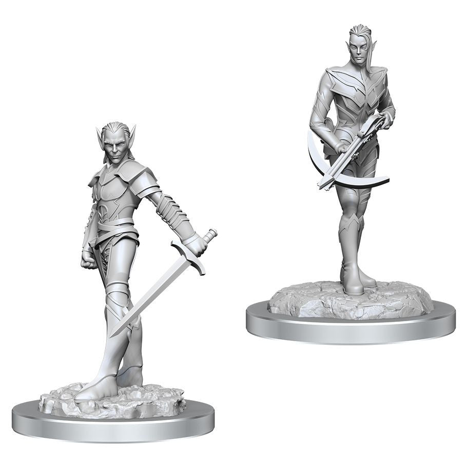 Nolzur's Marvelous Unpainted Miniatures - Drow Fighters