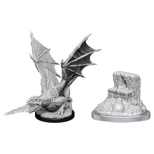 Nolzur's Marvelous Unpainted Miniatures - White Dragon Wyrmling (90589)