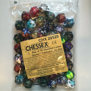 Gemini: Poly - D20 Numbers Assorted Bag of Dice (50)