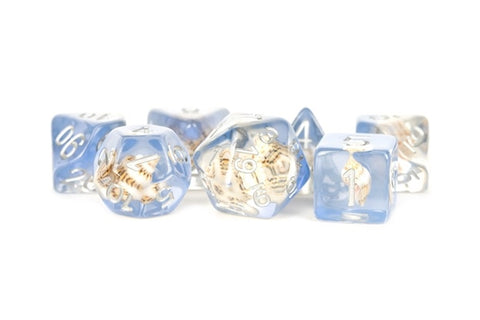 16mm Resin Poly Dice Set - Sea Conch (7)
