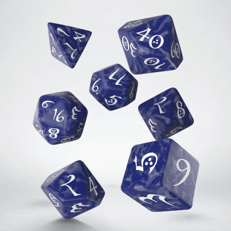 RPG Dice Set - Classic: Cobalt & White (7)