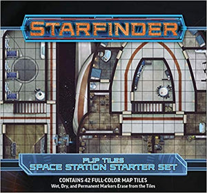 (BSG Certified USED) Starfinder: RPG - Flip-Tiles: Space Station Starter Set