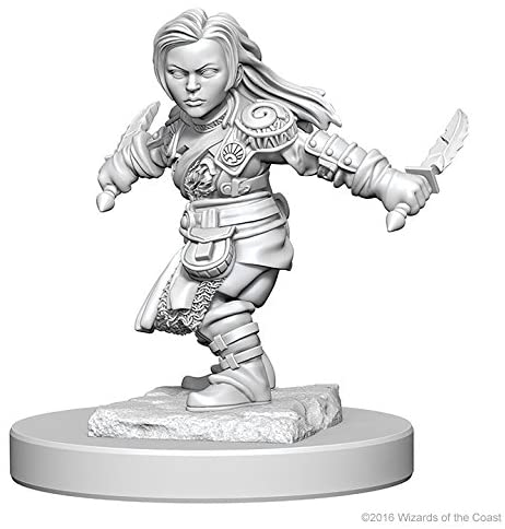 Nolzur's Marvelous Unpainted Miniatures - Halfling Female Rogue