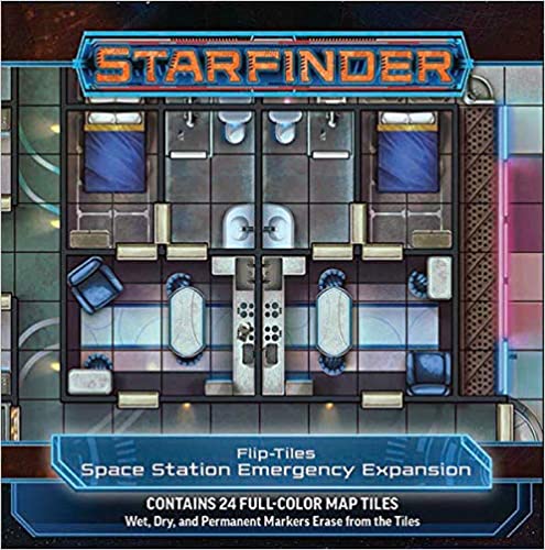 (BSG Certified USED) Starfinder: RPG - Flip-Tiles: Space Station Emergency Expansion