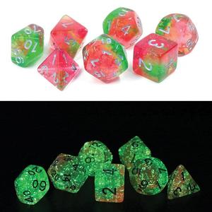 RPG Dice Set - Lotus Glowworm (7)