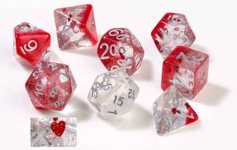RPG Dice Set - Hearts (7)