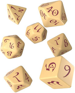 RPG Dice Set - Classic: Beige & Burgundy (7)