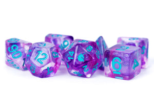 Unicorn: 16mm Resin Poly Dice Set - Violet Infusion (7)