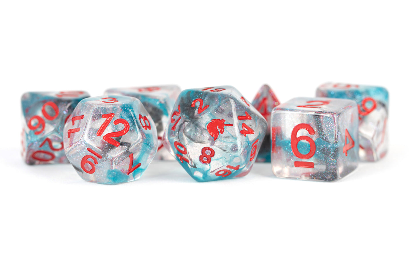 Unicorn: 16mm Resin Poly Dice Set - Battle Wounds (7)