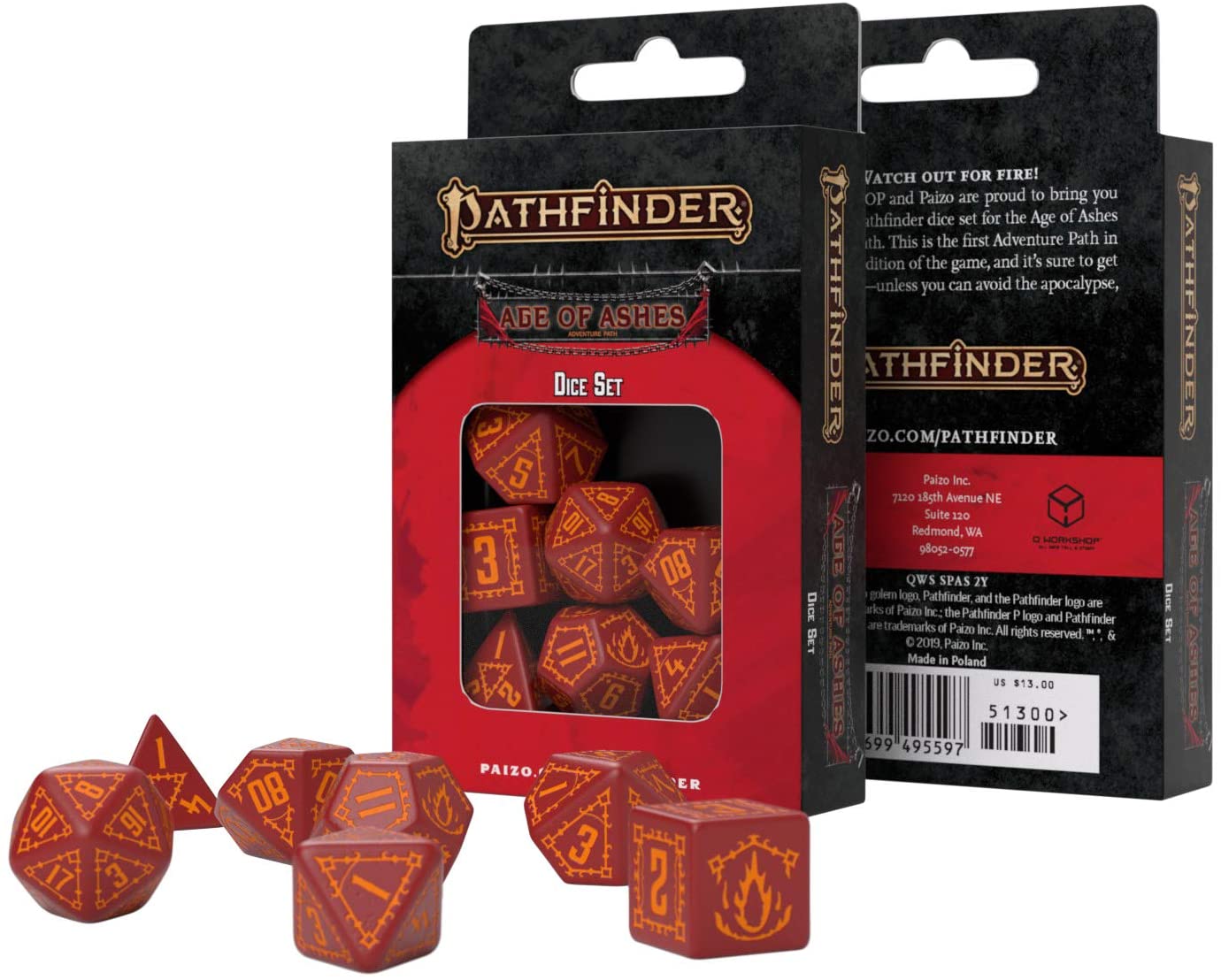RPG Dice Set - Pathfinder: Age of Ashes (7)