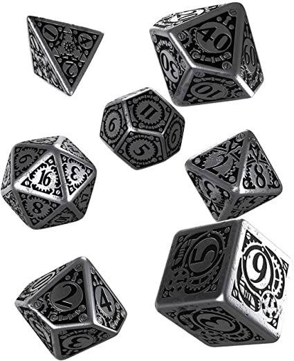 RPG Dice Set - Metal Steampunk (7)