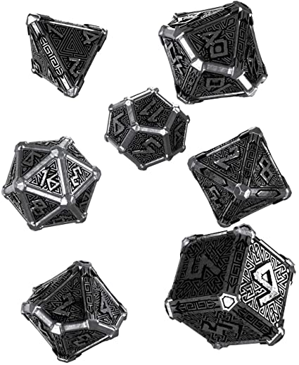 RPG Dice Set - Metal Mythical (7)