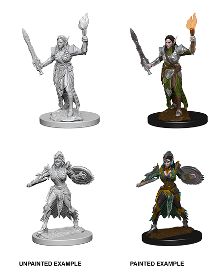Pathfinder: Deep Cuts Unpainted Miniatures - Elf Female Fighter (72599)
