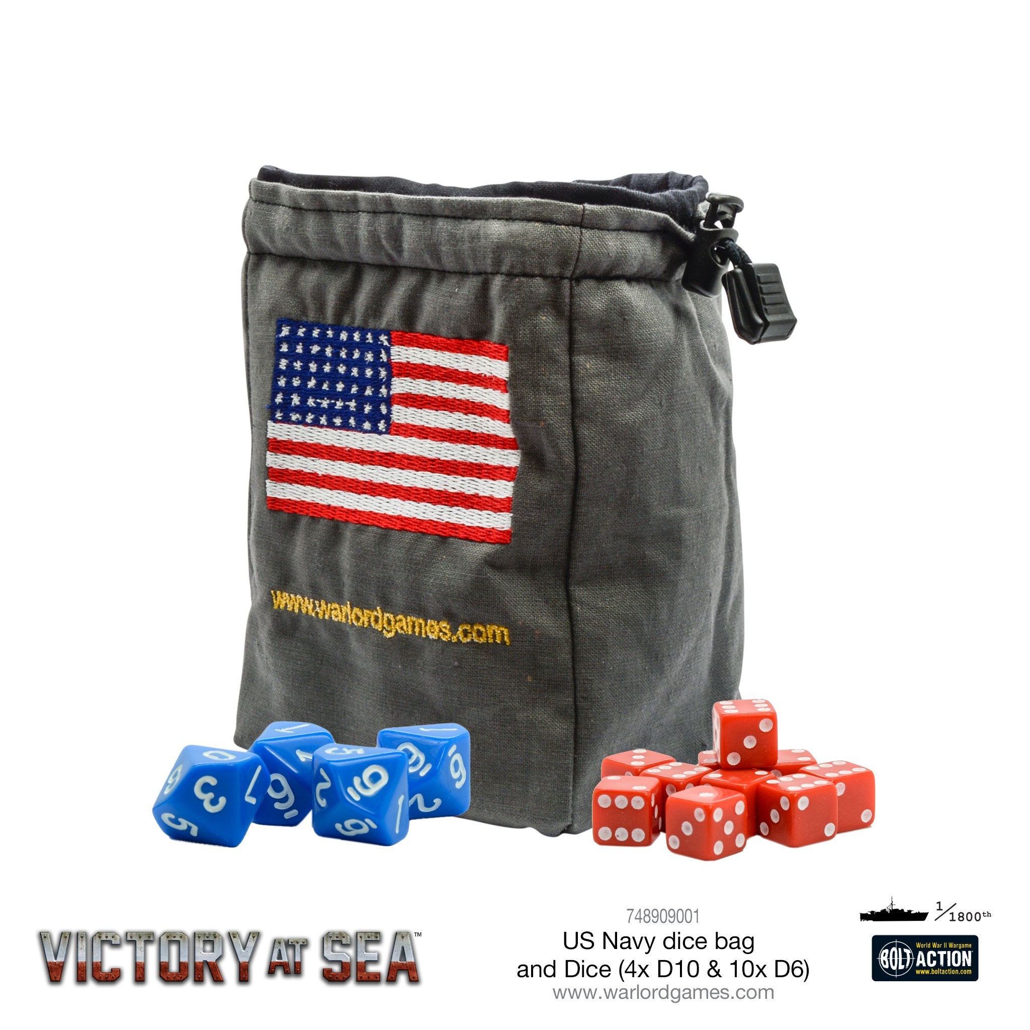 Victory at Sea - US Navy Dice & Dice Bag