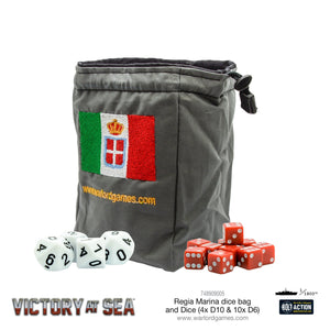 Victory at Sea - Regia Marina Dice & Dice Bag