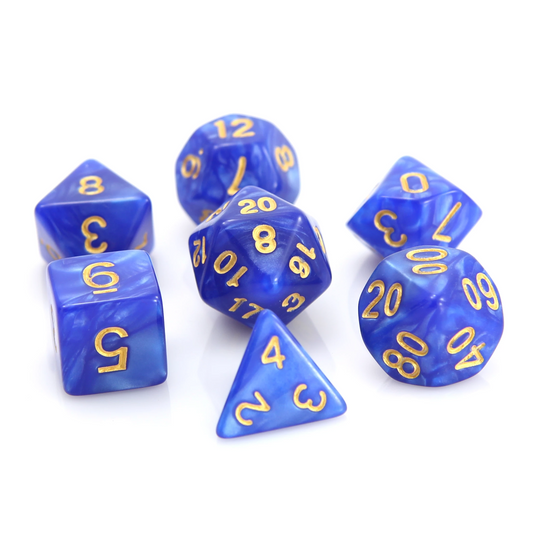 RPG Set - Blue Swirl w/ Gold