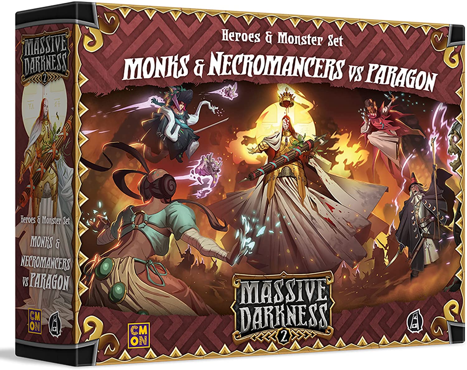 Massive Darkness 2 - Heroes & Monster Set: Monks & Necromancers vs. Paragon