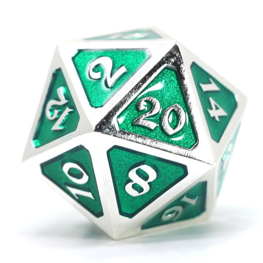 Mythica: Dire D20 - Platinum Emerald