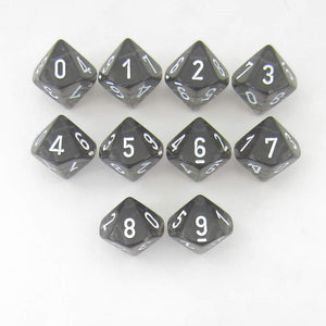Translucent: D10 - Smoke/White (10)