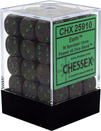 Speckled: 12mm D6 - Earth Elemental:  (36)