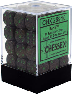 Speckled: 12mm D6 - Earth Elemental:  (36)