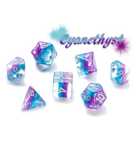 Eclipse Dice: Poly - Cyanethyst (7)