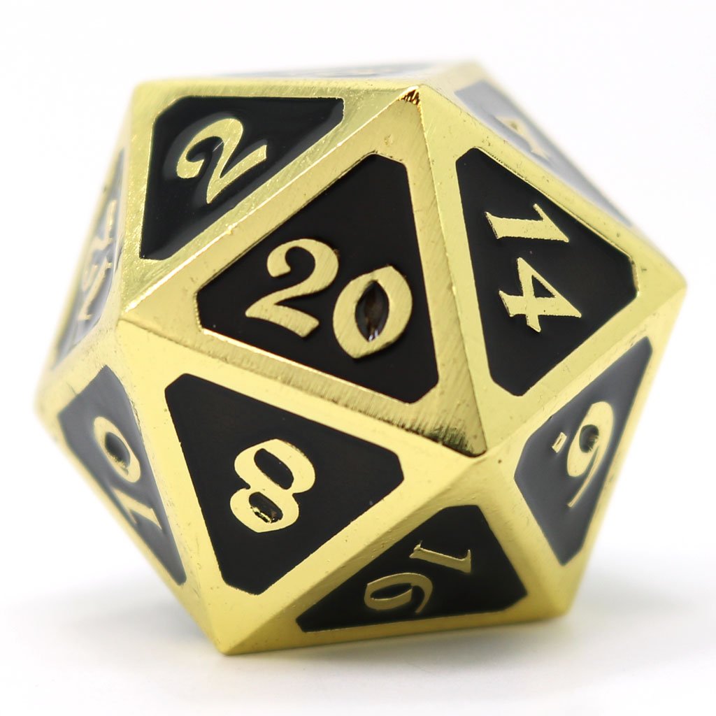 Mythica: Dire D20 - Gold Onyx