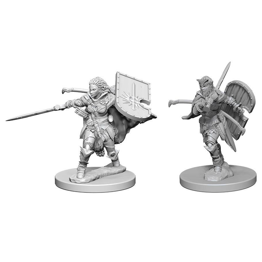 Pathfinder: Deep Cuts Unpainted Miniatures - Human Female Paladin