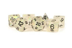 Icy Opal: 16mm Resin Poly Dice Set - Clear (7)