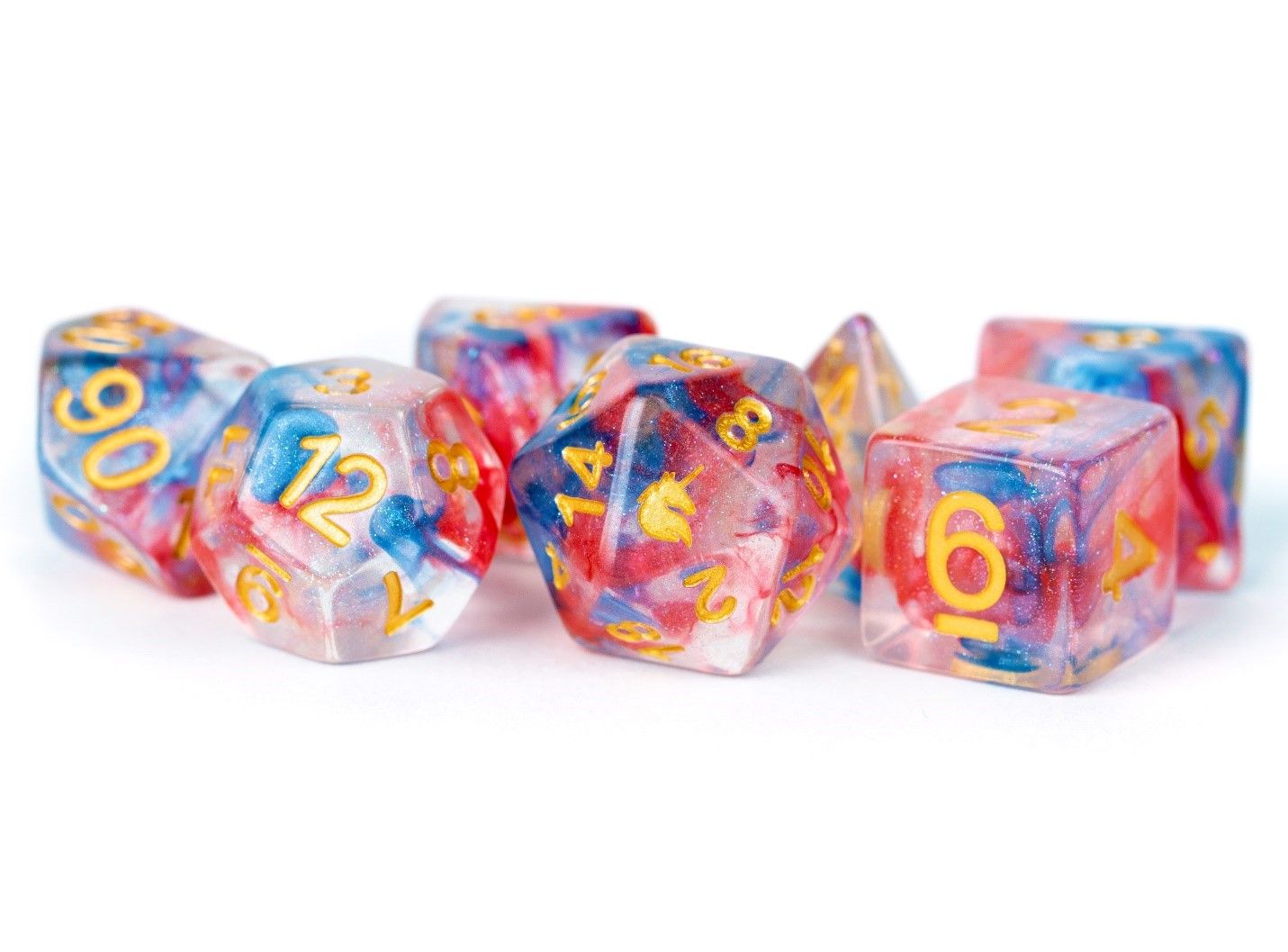 Unicorn: 16mm Resin Poly Dice Set - Cosmic Carnival (7)