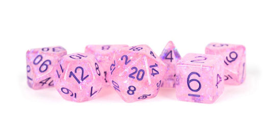 Flash: 16mm Resin Poly Dice Set - Pink (7)