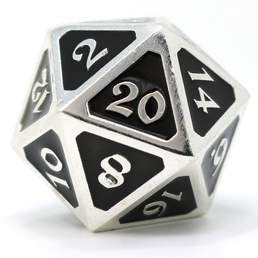 Mythica: Dire D20 - Platinum Onyx