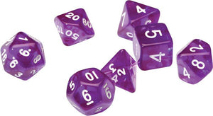 RPG Dice Set - Translucent Purple Resin (7)
