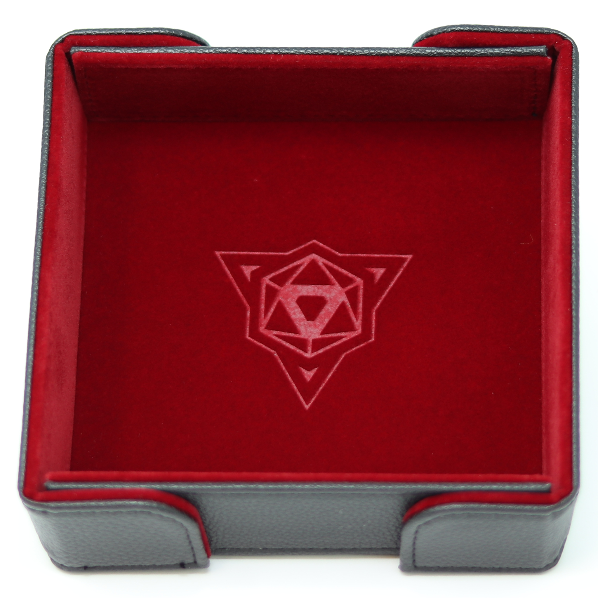 Magnetic Square Velvet Tray - Red