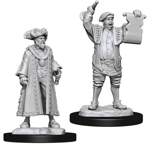 Wizkids: Deep Cuts Unpainted Miniatures - Mayor & Town Crier