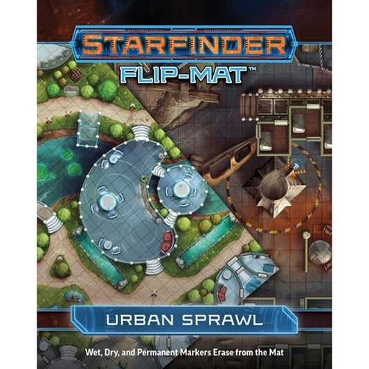 (BSG Certified USED) Starfinder: RPG - Flip-Mat: Urban Sprawl