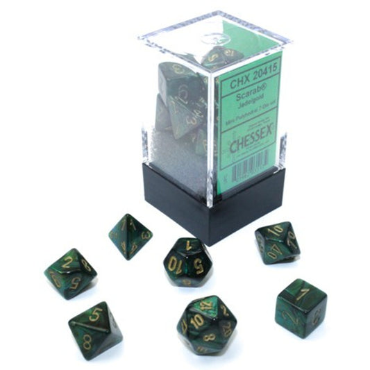 Scarab: Mini Poly - Jade/Gold (7)