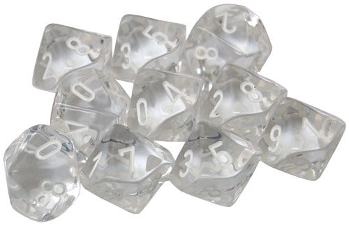 Translucent: D10 - Clear/White (10)