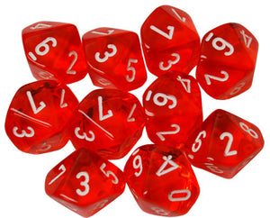 Translucent: D10 - Orange/White (10)